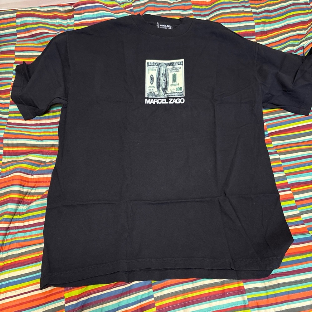 Sale Rare Marcel Zago hundred dollar bill Tee unreleased size large brand new